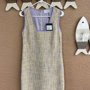 ST JOHN Colorful Tweed Dress